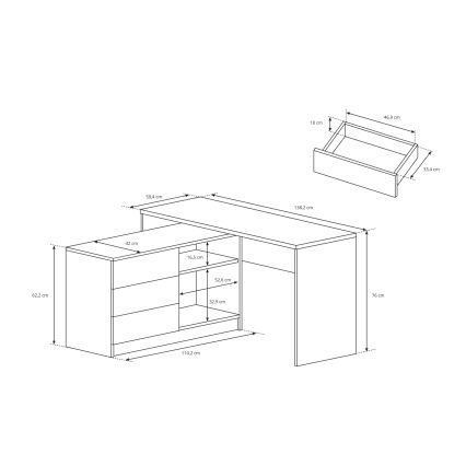 Desk TUNGO graphite