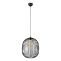 DESTELLO cable-suspended pendant light, 1xE27/15W/230V, Ø32 cm, black
