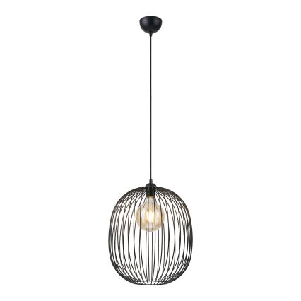 DESTELLO cable-suspended pendant light, 1xE27/15W/230V, Ø32 cm, black
