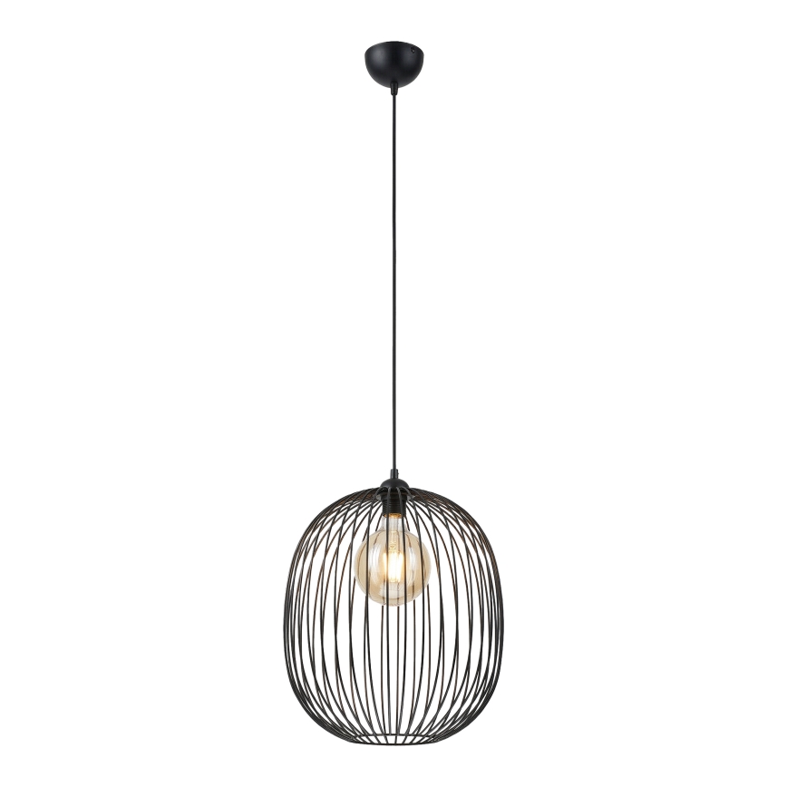 DESTELLO cable-suspended pendant light, 1xE27/15W/230V, Ø32 cm, black
