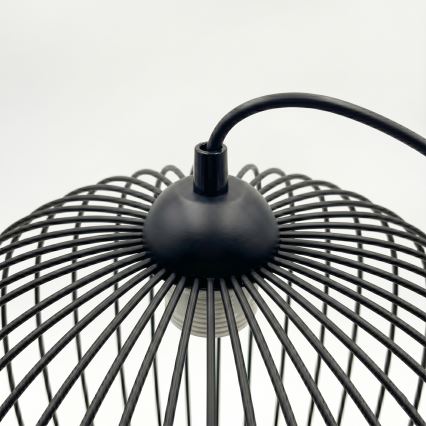 DESTELLO cable-suspended pendant light, 1xE27/15W/230V, Ø32 cm, black