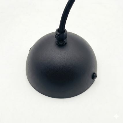 DESTELLO cable-suspended pendant light, 1xE27/15W/230V, Ø32 cm, black