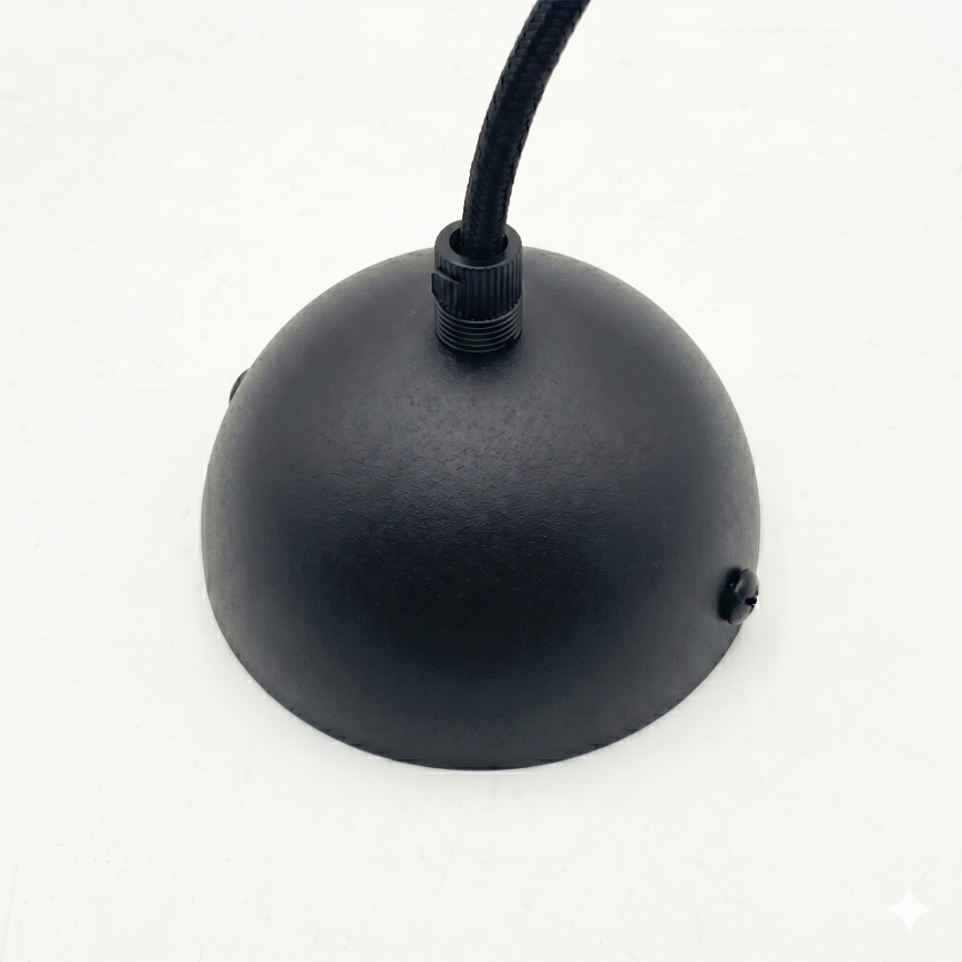 DESTELLO cable-suspended pendant light, 1xE27/15W/230V, Ø32 cm, black