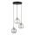DEVI cable-suspended pendant light 3×E27/15W/230V black/clear