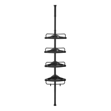 DEX Black Corner Bathroom Shelf