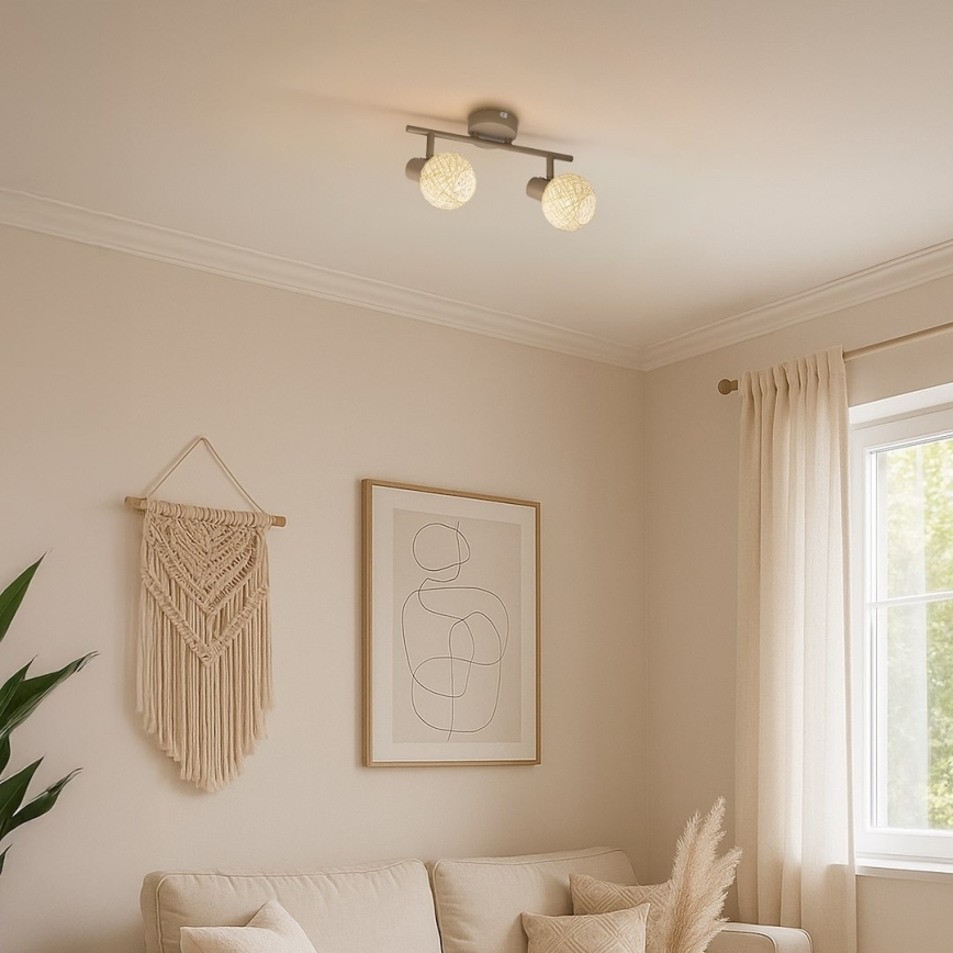 DEX spotlight 2xE14/10W/230V beige/cream