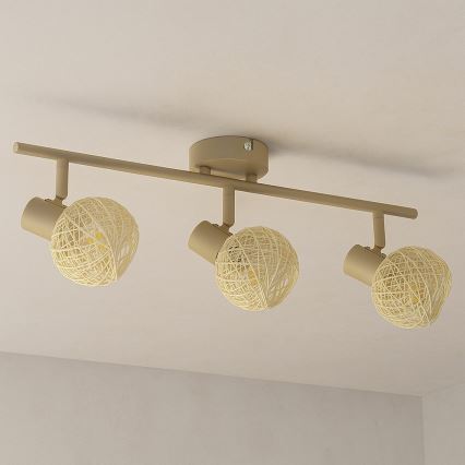 DEX spotlight 3xE14/10W/230V beige/cream