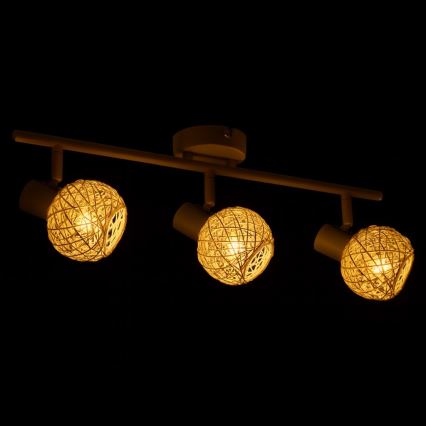 DEX spotlight 3xE14/10W/230V beige/cream