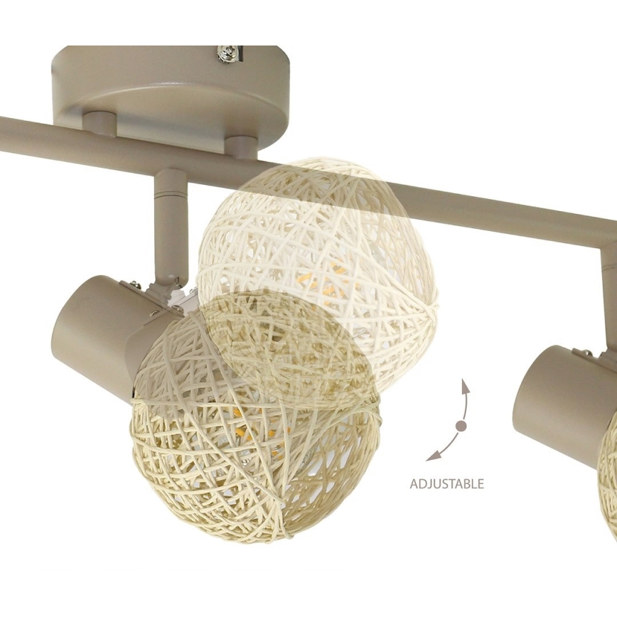 DEX spotlight 3xE14/10W/230V beige/cream