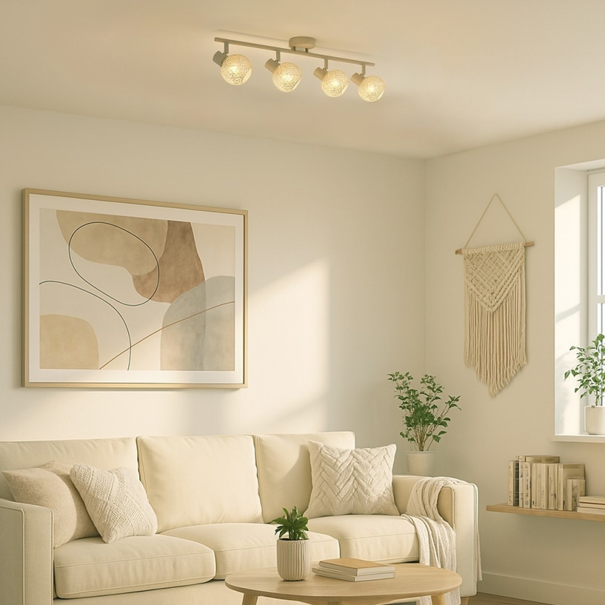 DEX Spotlight 4xE14/10W/230V Beige/Cream