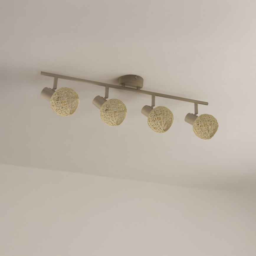 DEX Spotlight 4xE14/10W/230V Beige/Cream