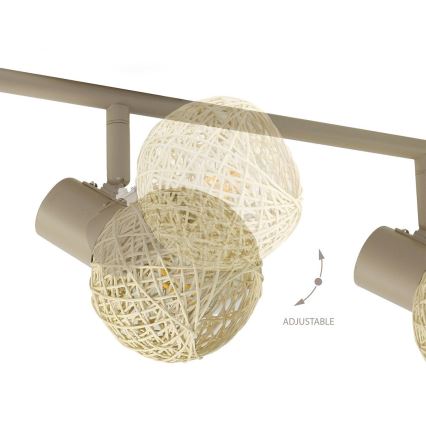 DEX Spotlight 4xE14/10W/230V Beige/Cream