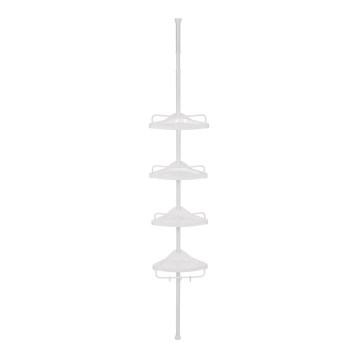 DEX White Corner Bathroom Shelf