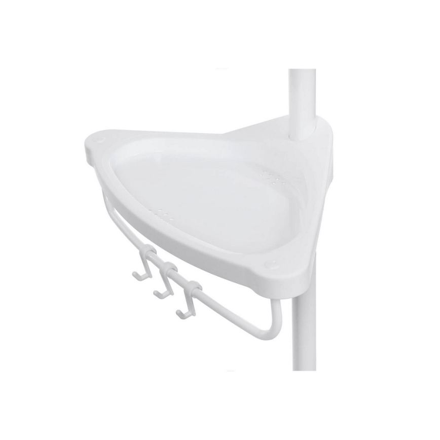DEX White Corner Bathroom Shelf