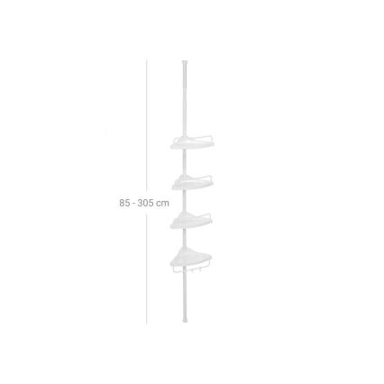 DEX White Corner Bathroom Shelf