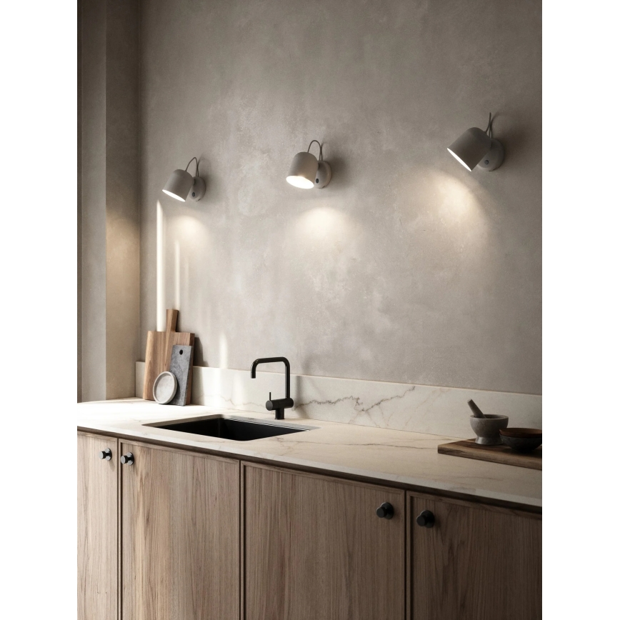 DFTP by Nordlux - ANGLE wall spotlight with USB port 1xGU10/25W/230V grey