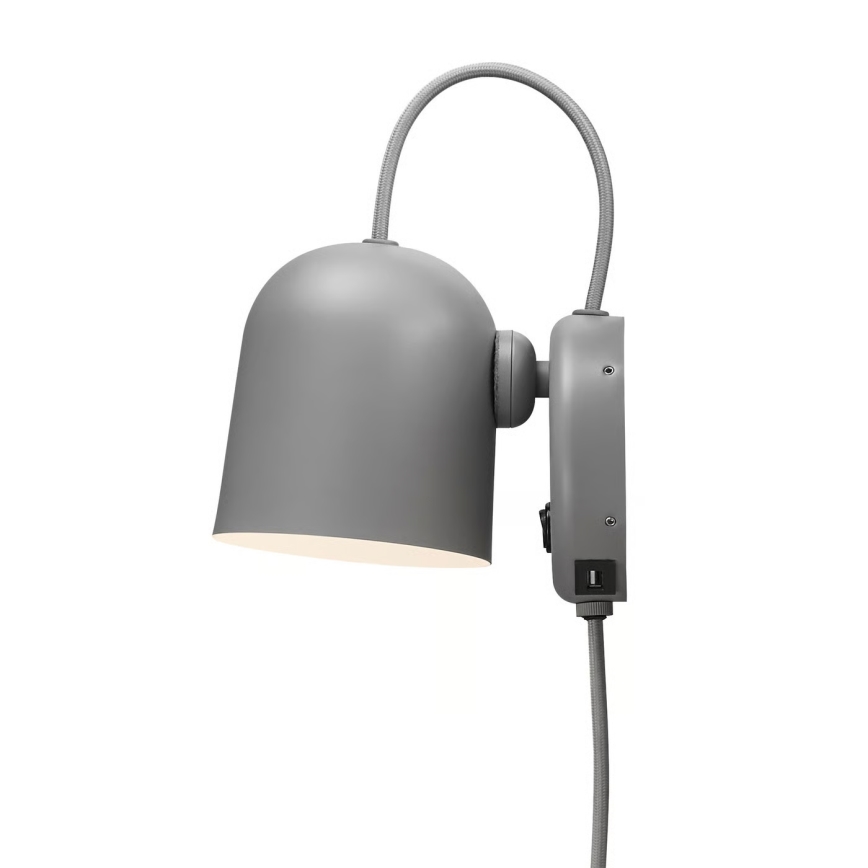DFTP by Nordlux - ANGLE wall spotlight with USB port 1xGU10/25W/230V grey