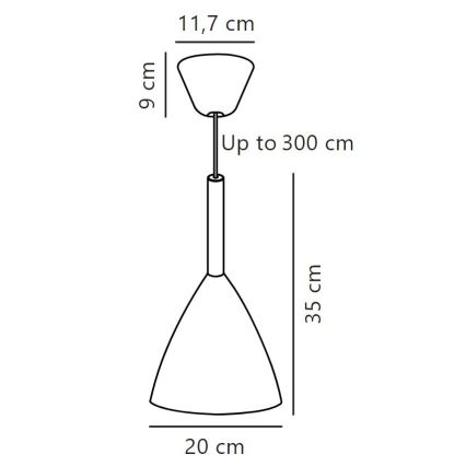 DFTP by Nordlux - Chandelier on a string PURE 1xE27/40W/230V d. 20 cm white/ash