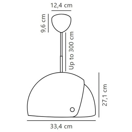 DFTP by Nordlux - Chandelier on a string with adjustable lampshade ALIGN 1xE27/15W/230V white