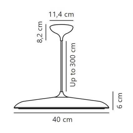 DFTP by Nordlux - LED Dimmable chandelier on a string ARTIST LED/24W/230V d. 40 cm copper