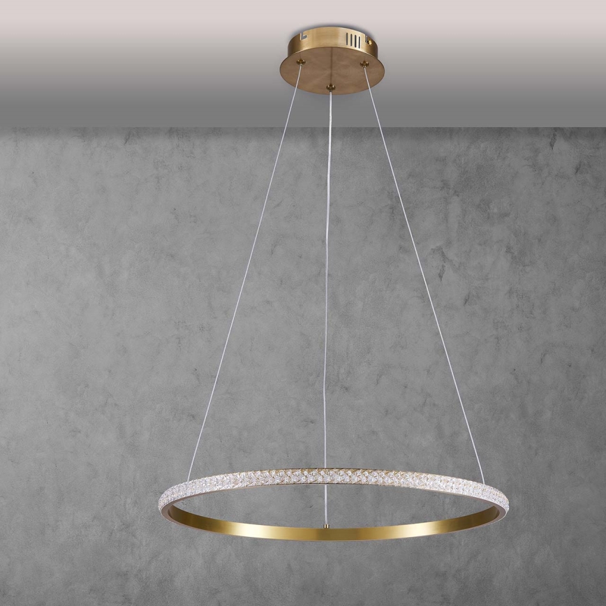 DIANA LED Cable Pendant Light 25W/230V 4000K Ø 50 cm, Gold