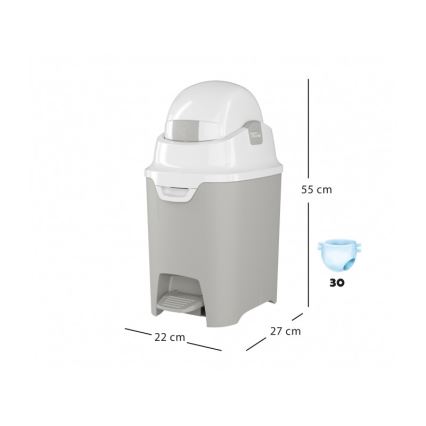 DiaperChamp - Nappy bin ONE HANDSFREE grey