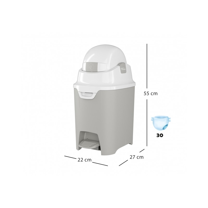 DiaperChamp - Nappy bin ONE HANDSFREE grey
