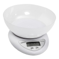 Digital kitchen scale with a bowl 1xCR2032 white