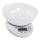 Digital kitchen scale with a bowl 1xCR2032 white