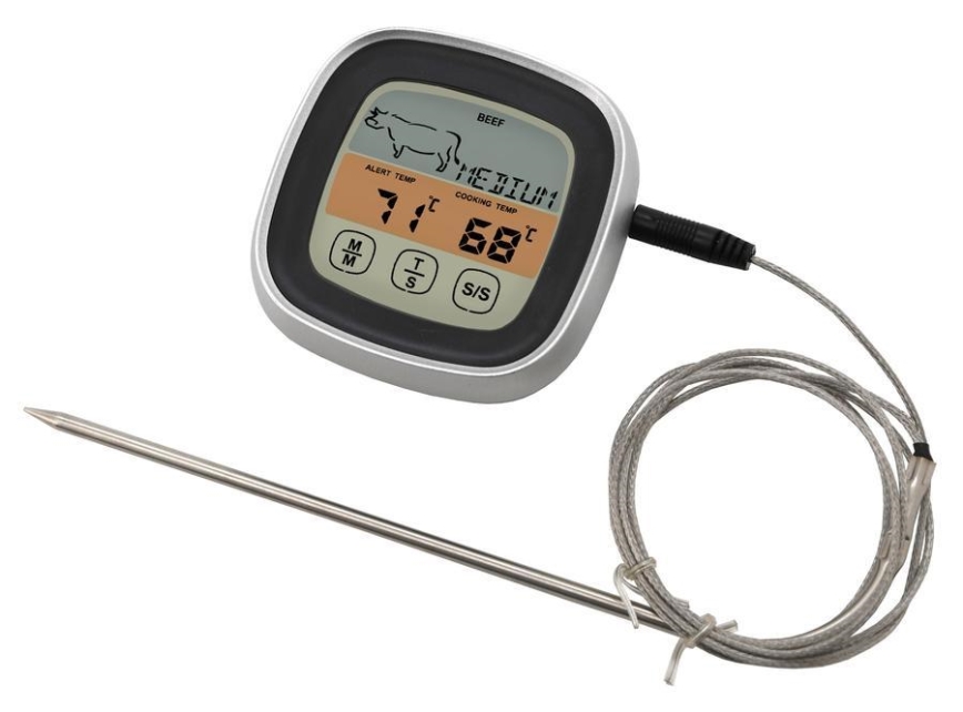 Digital meat thermometer with probe -20-300°C 2xAAA