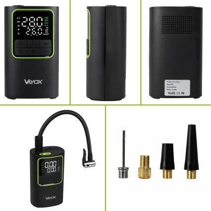 Digital Pocket Air Compressor 5V 4000 mAh, Black