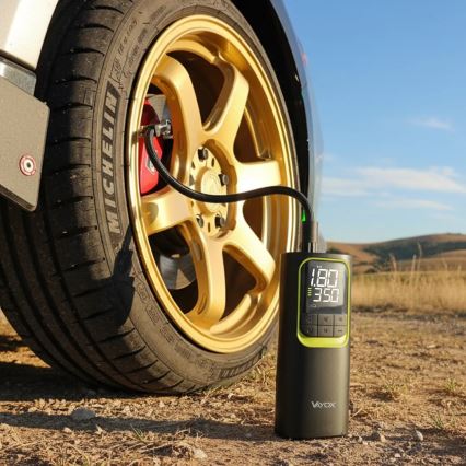 Digital Pocket Air Compressor 5V 8000 mAh Black