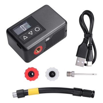 Digital Pocket Air Compressor — 500 mAh, 5V, Black