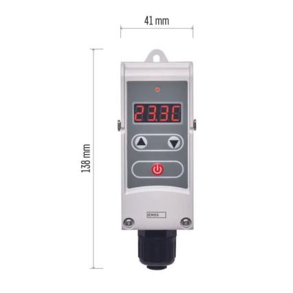 Digital surface-mounted thermostat 230V