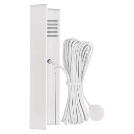 Digital Thermometer and Hygrometer — 2×AAA, White