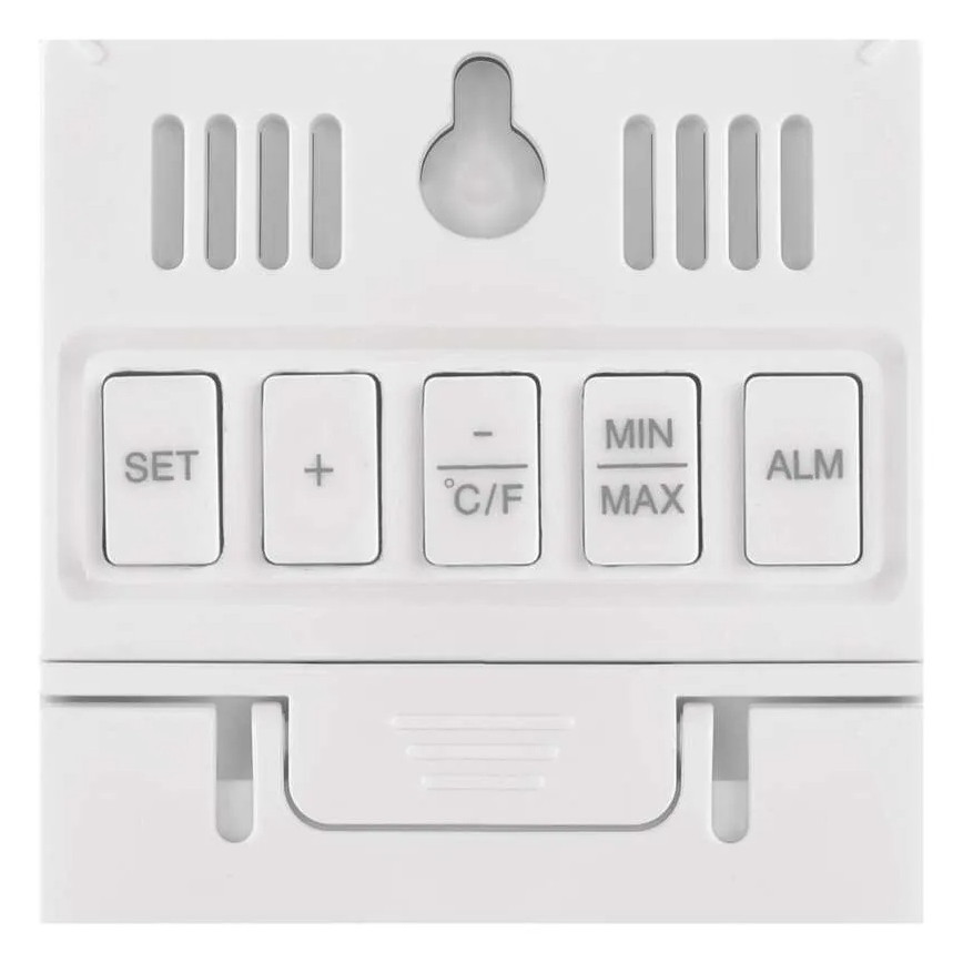 Digital Thermometer and Hygrometer — 2×AAA, White