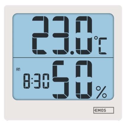 Digital thermometer with hygrometer, 1xAA, white