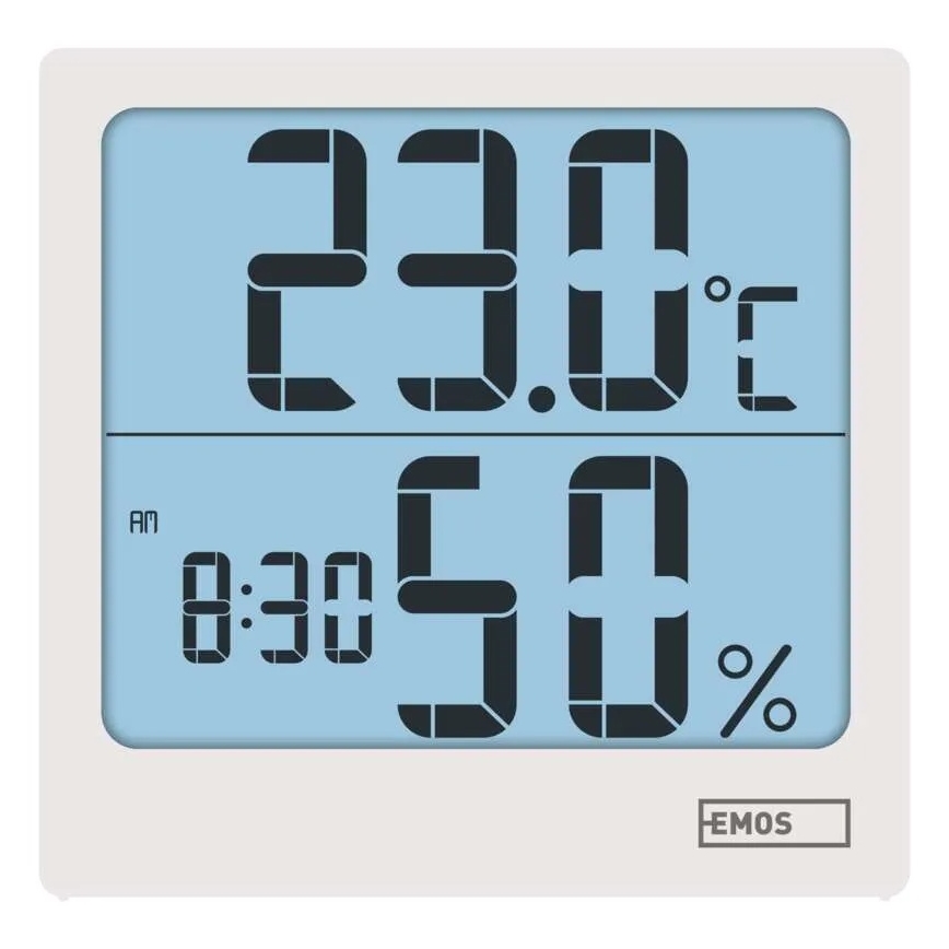 Digital thermometer with hygrometer, 1xAA, white