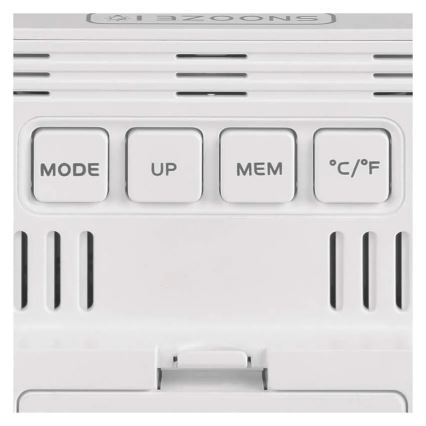 Digital thermometer with hygrometer, 1xAA, white