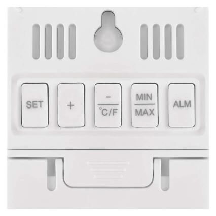 Digital Thermometer with Hygrometer, 2x AAA, White