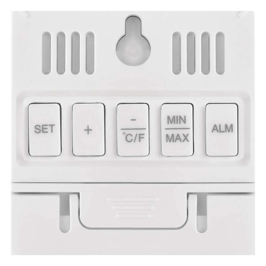 Digital Thermometer with Hygrometer, 2x AAA, White
