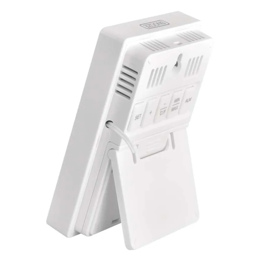 Digital Thermometer with Hygrometer, 2x AAA, White