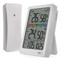 Digital Thermometer with Hygrometer — 2×AAA, White