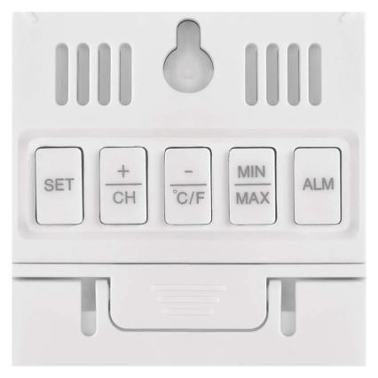 Digital Thermometer with Hygrometer — 2×AAA, White