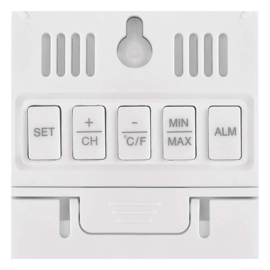 Digital Thermometer with Hygrometer — 2×AAA, White