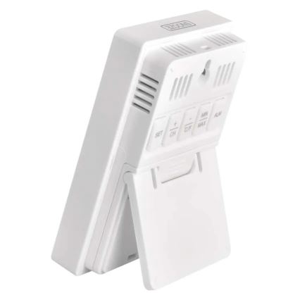 Digital Thermometer with Hygrometer — 2×AAA, White