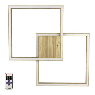 Dimmable ceiling light RAMME LED/48W/230V matte oak + remote control