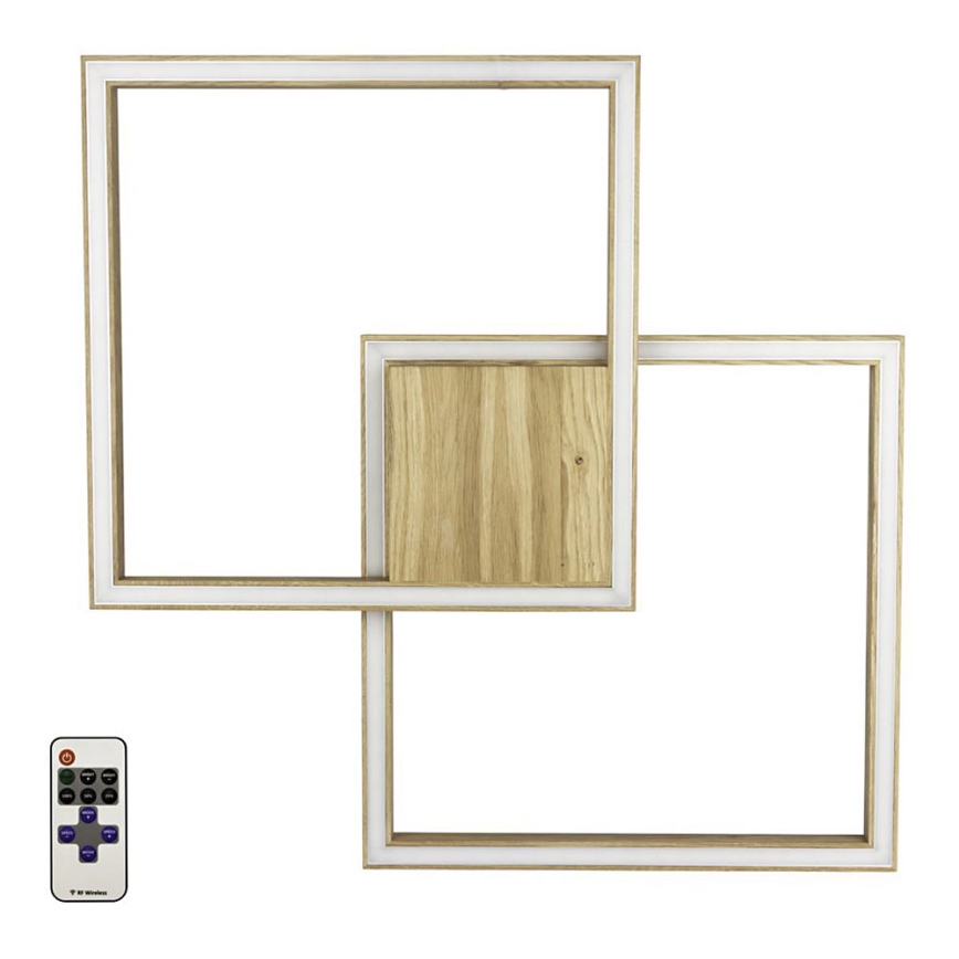 Dimmable ceiling light RAMME LED/48W/230V matte oak + remote control