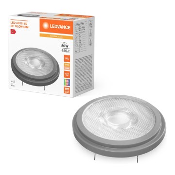 Dimmable LED AR111 G53 Bulb 7.2W/12V 1800–2700K 24° CRI 90 - Ledvance