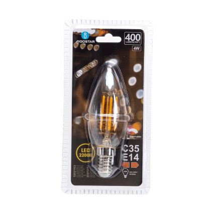 Dimmable LED Bulb FILAMENT C35 E14/4W/230V 2200K - Aigostar